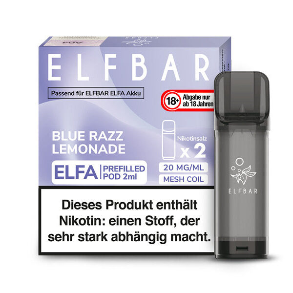 ELFBAR ELFA Prefilled Pod - Blue Razz Lemonade (Limo mit Himbeeren und Zitrus) - 20mg - 2er Set