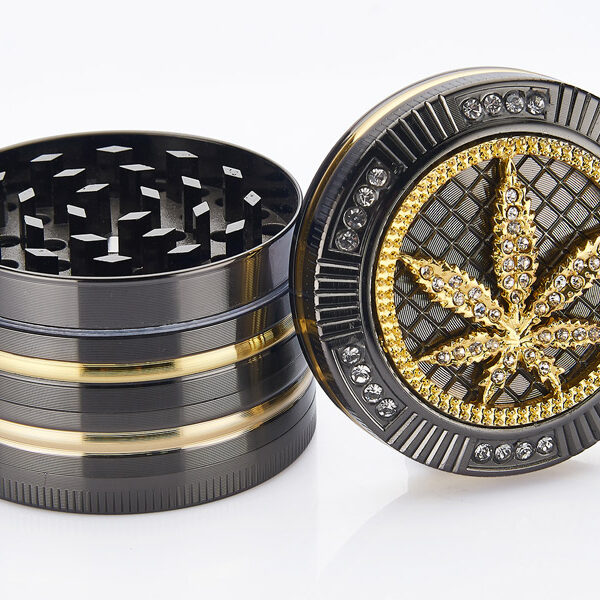 Grinder "Bling-Bling Leaf" 4-tlg. Ø 50mm
